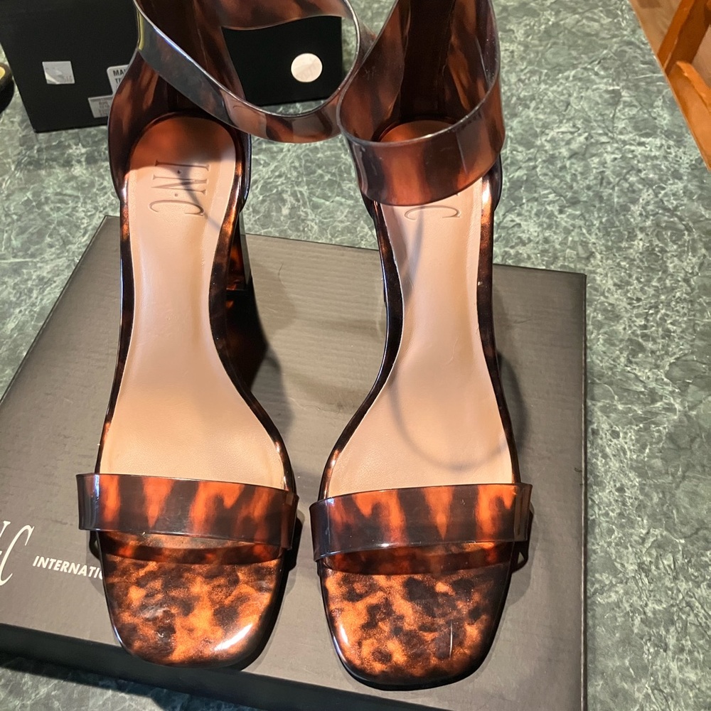 Ladies INC international concepts high heeled plastic shoes